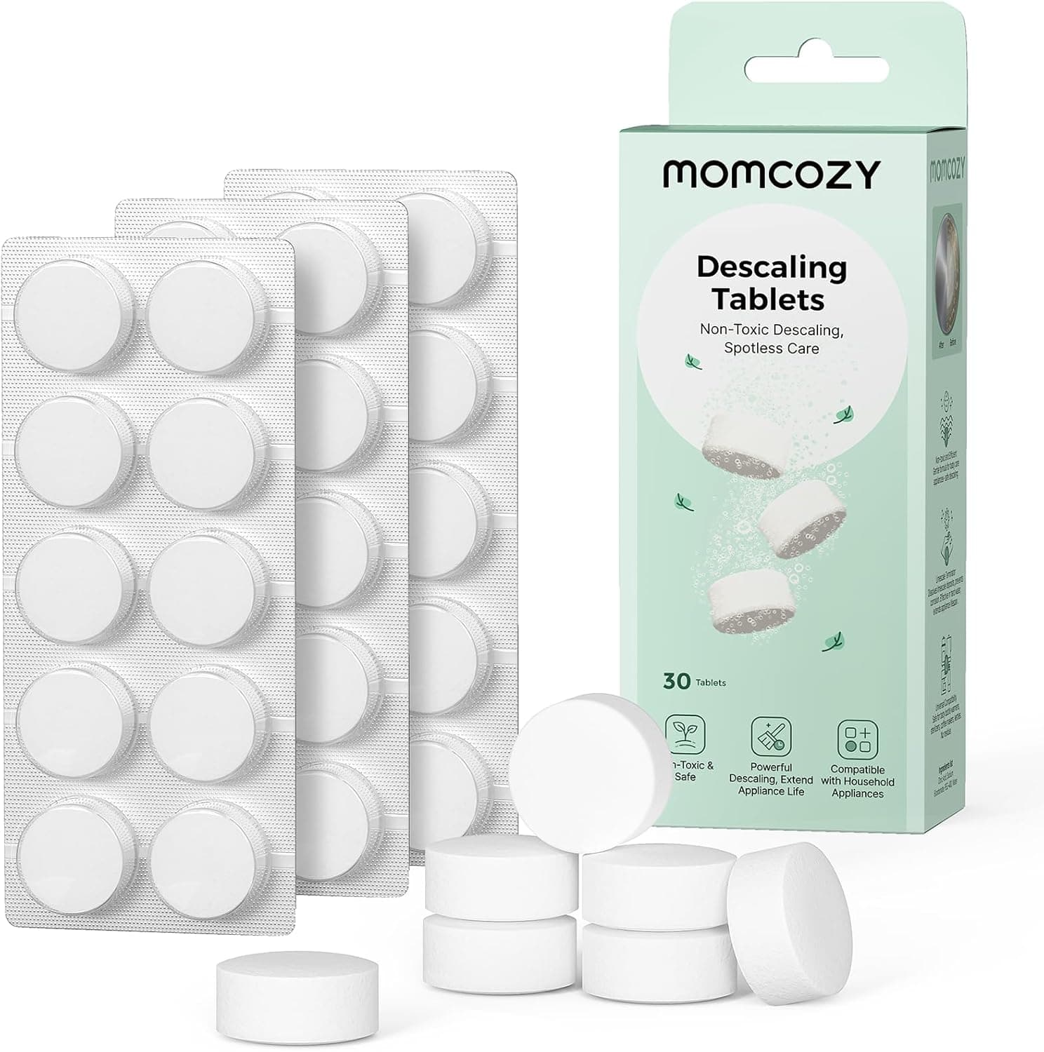 Momcozy Descaling Tablets for Baby Bottle Washer 30 Count 🍶