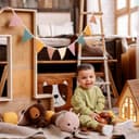 Thumbnail 5 de Morandi Beige Fabric Bunting Banner for Nursery 🎉