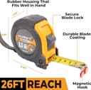 Thumbnail 6 de MulWark 8m tape measure Dual-scale, magnetic hook 📏