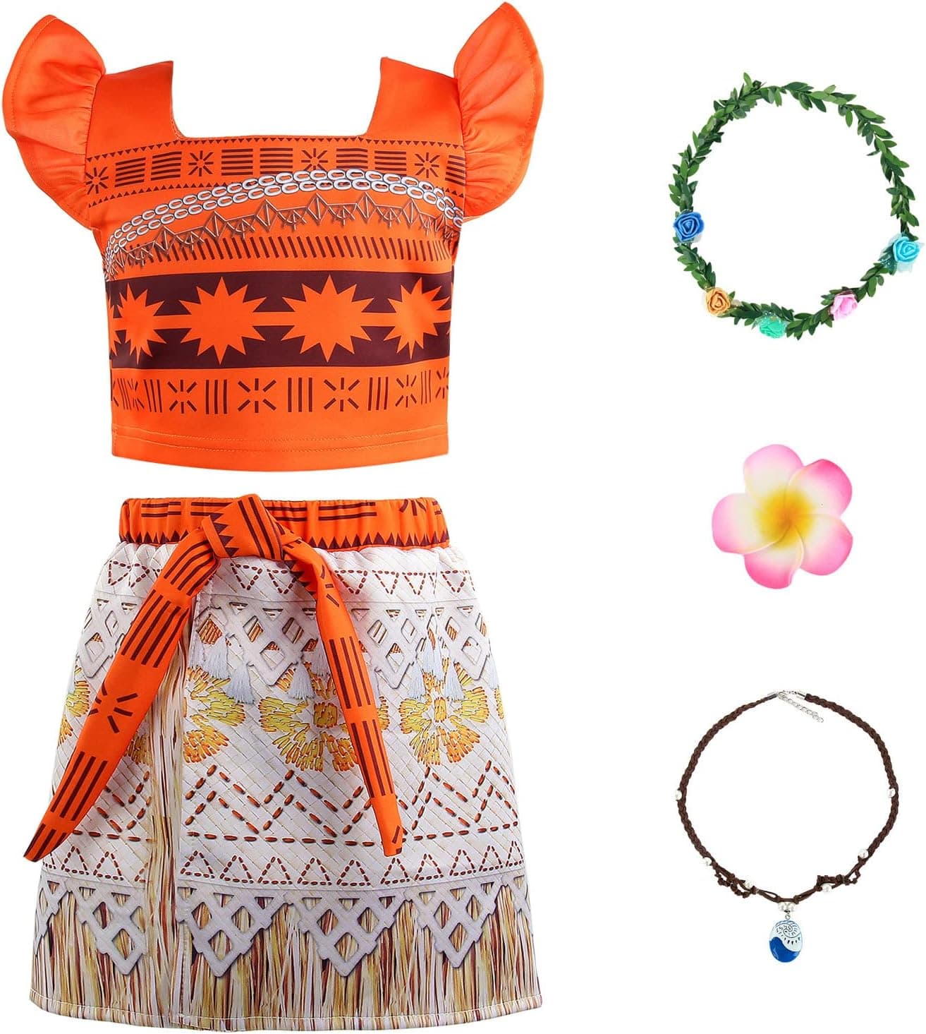 M Muncaso Moana Costume Dress for Girls 👗