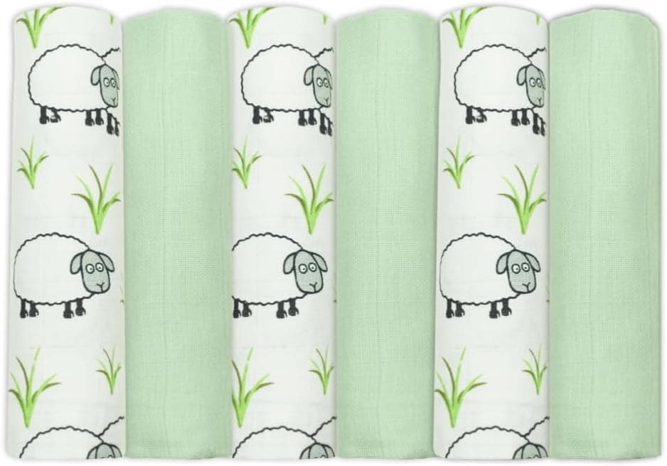 MuslinZ 70x70cm Muslin Cloths 6-pack for Baby 🧸