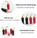 Thumbnail 2 de NA 2mm Banana Plug Speaker Connectors 10pcs 🎧