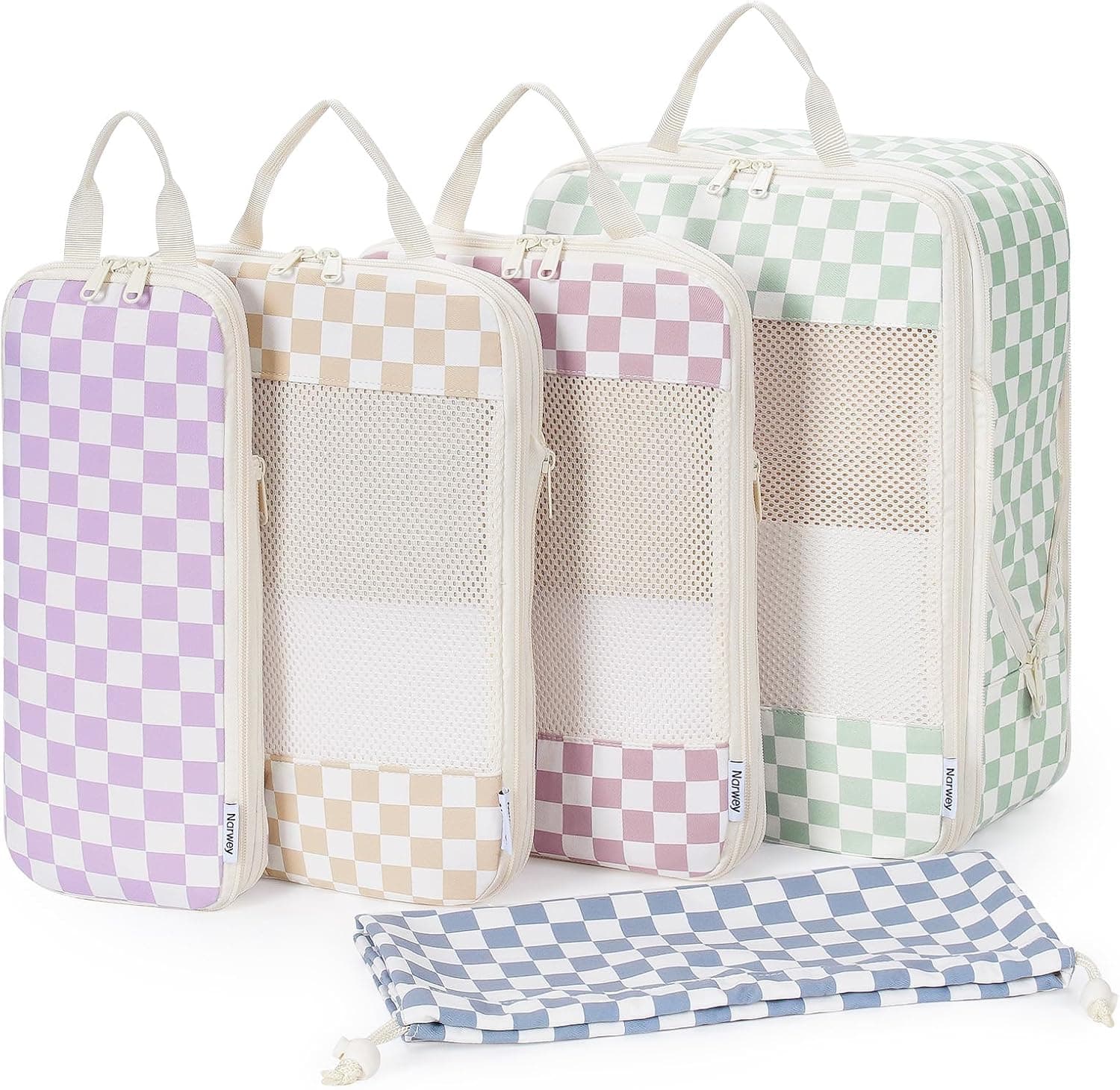 Narwey 5-set Compression Packing Cubes for Travel 🧳