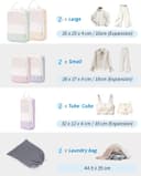 Thumbnail 2 de Narwey Compression Packing Cubes 6-set 🧳