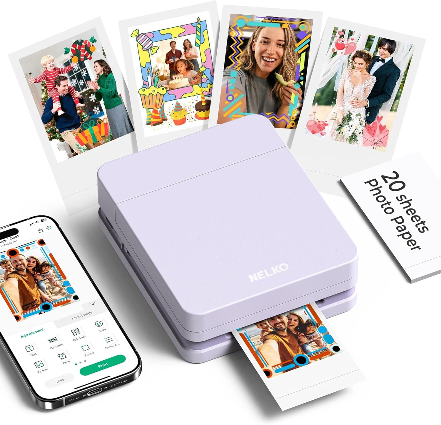 Nelko PP01 portable photo printer 2-inch stickers 📷