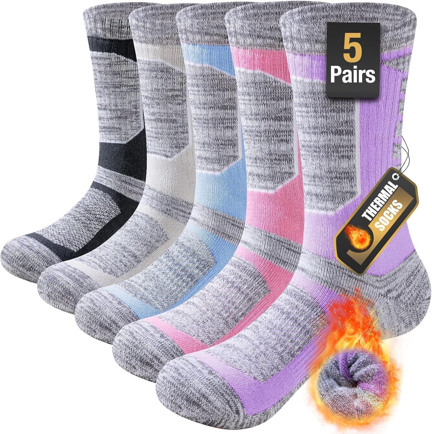 Niorasen Full Cushion Thermal Socks 5 pairs 🧦
