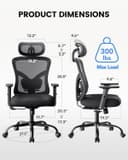 Thumbnail 2 de NOBLEWELL Ergonomic Office Chair with 135° Recline 🪑