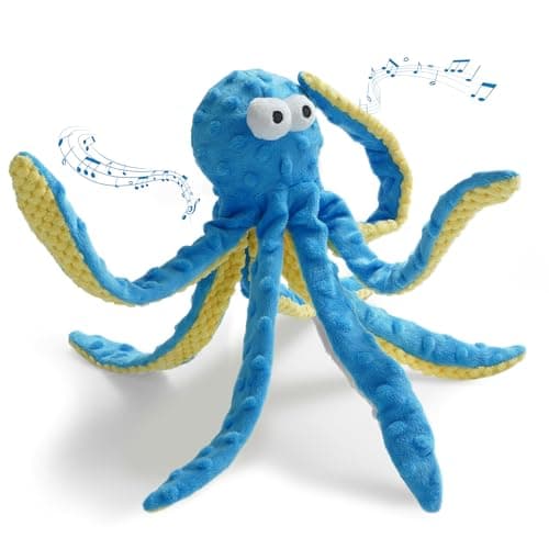 Nocciola Octopus No Stuffing Squeaky Dog Toy 🐶
