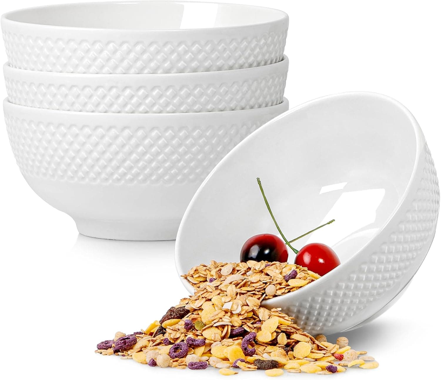 NUTRIUPS 700ml ceramic cereal bowls set 4pcs 🥣
