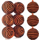 Thumbnail principal de Oairse 10cm Black Orange Christmas Baubles, 6pcs 🎄