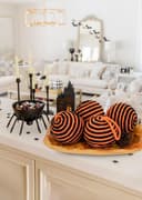 Thumbnail 2 de Oairse 10cm Black Orange Christmas Baubles, 6pcs 🎄