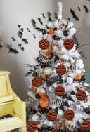 Thumbnail 4 de Oairse 10cm Black Orange Christmas Baubles, 6pcs 🎄