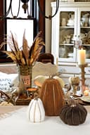 Thumbnail 3 de Oairse 3-piece faux sherpa pumpkins for autumn 🎃