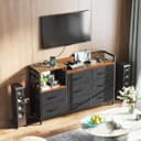 Thumbnail 1 de ODK Chest of Drawers with 8 Fabric Drawers and 2 USB Ports 🛏️