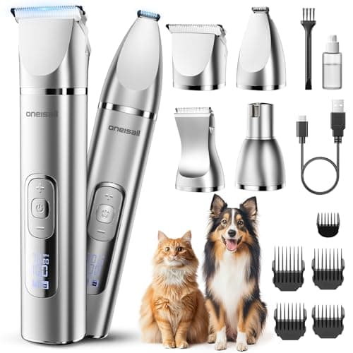 oneisall Dog Clippers Grooming Kit 4-in-1 — Cordless trimmer for pets ✂️