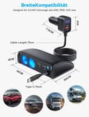 Thumbnail 5 de OOWOLF Retractable 9-in-1 Car Charger Adapter 148W 🚗