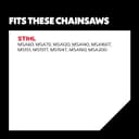 Thumbnail 2 de Oregon 12‑inch 1/4" 64‑link chainsaw chain 📷