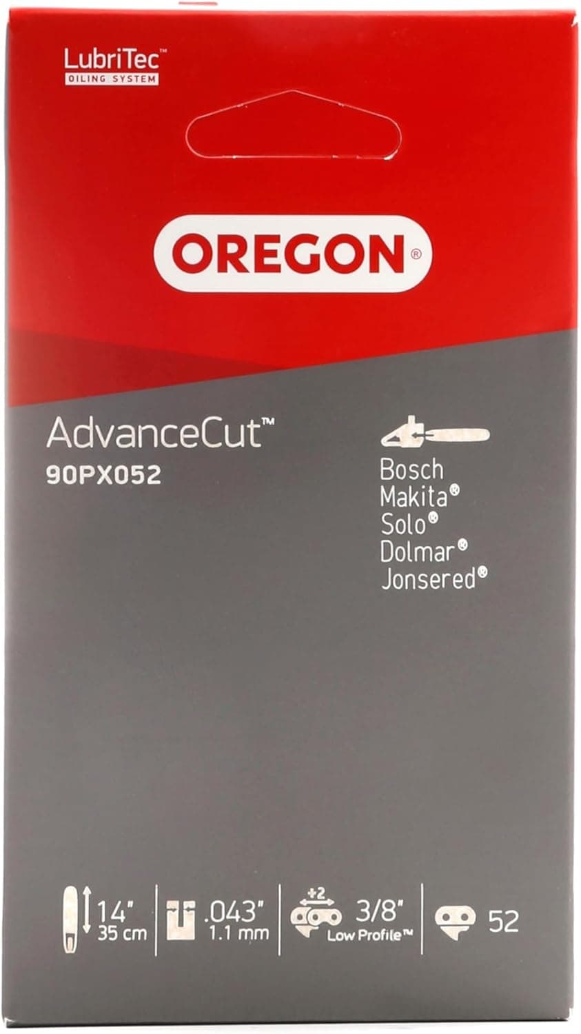Oregon AdvanceCut chainsaw chain 14-inch, 52 links ⛏️