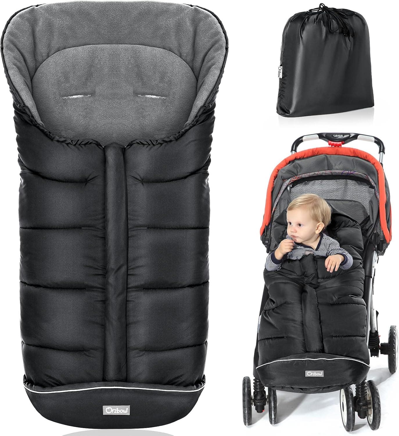 Orzbow Footmuff Universal for Pushchair, Large 🧸