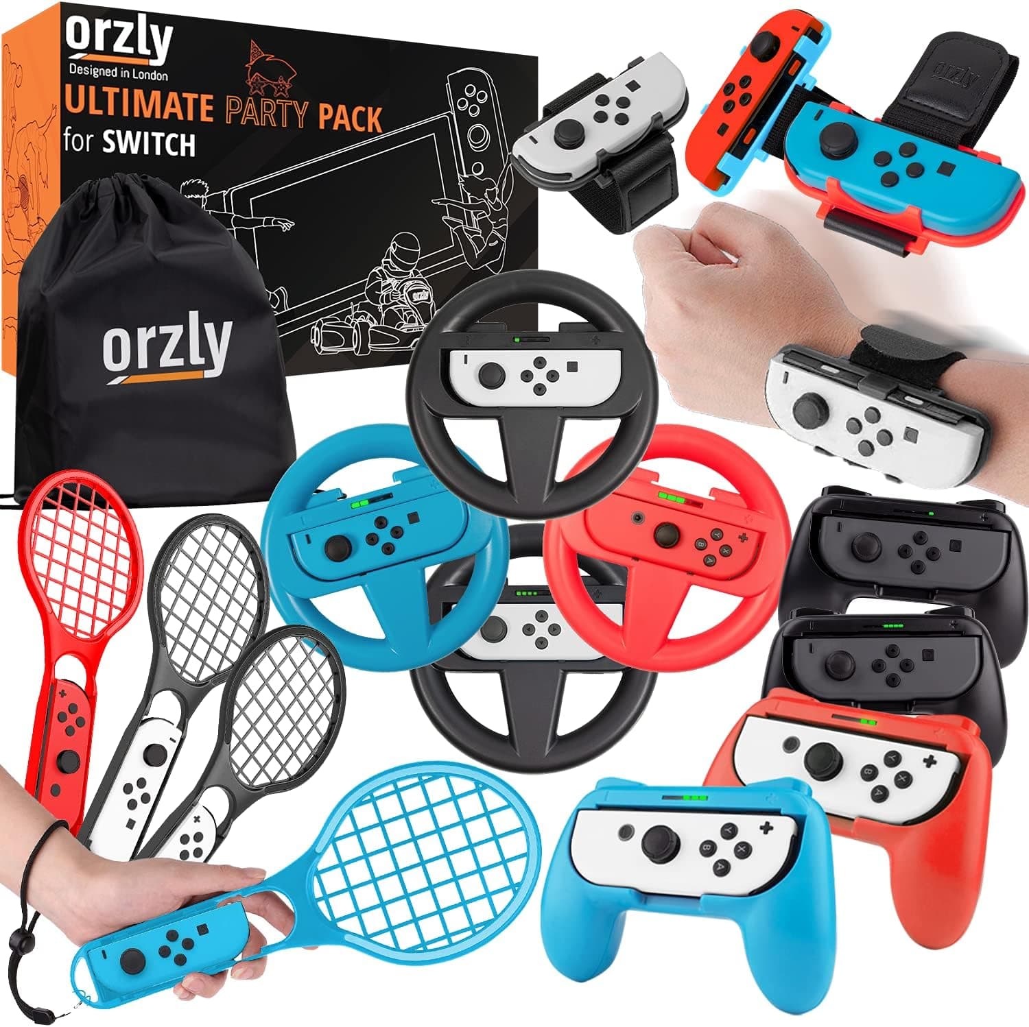 Orzly Sports Family Party Pack for Nintendo Switch 🎮