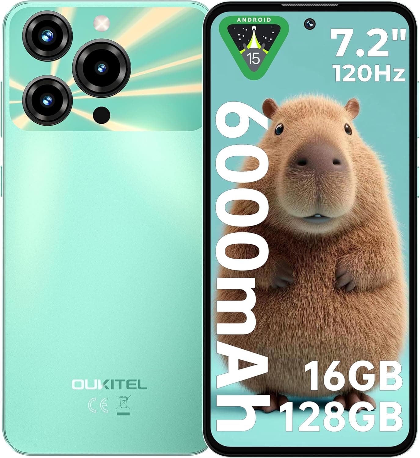 OUKITEL C69 7.2" Android 15 smartphone, 6000mAh battery 📱