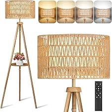 OUTON Wooden Tripod Floor Lamp 4‑colour temperatures 🛋️