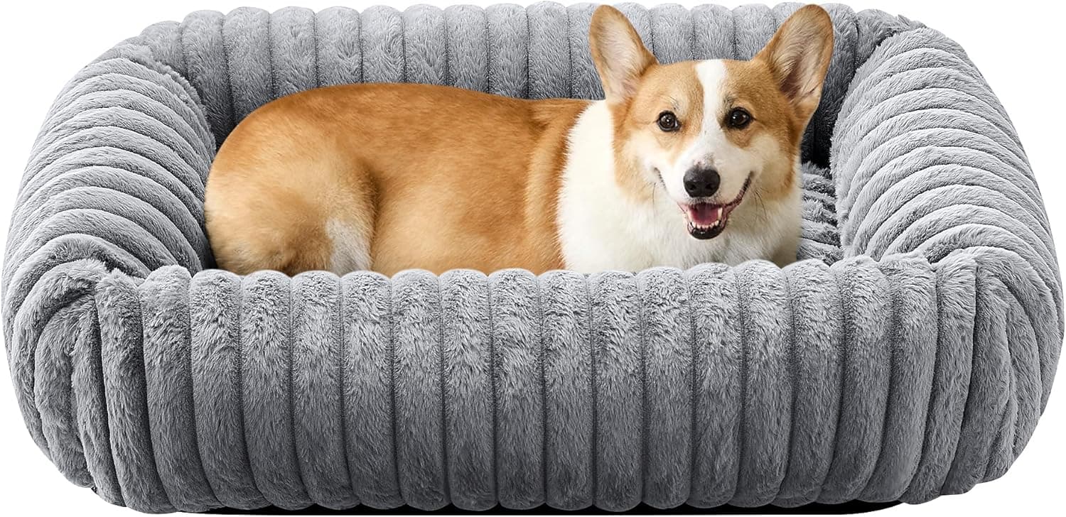 Oveppy Dog Bed 25 x 21 x 8 inch for under 30 lb dogs 🐶