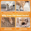 Thumbnail 3 de 2 Pairs Anti-Slip Dog Socks With Grips for Paw Protection - Strong Traction Boots for Senior Dogs on Hardwood Floors - Indoor Walking (Grey, L)
2 Pairs Anti-Slip Dog Socks With Grips for Paw Protec…