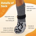 Thumbnail 4 de 2 Pairs Anti-Slip Dog Socks With Grips for Paw Protection - Strong Traction Boots for Senior Dogs on Hardwood Floors - Indoor Walking (Grey, L)
2 Pairs Anti-Slip Dog Socks With Grips for Paw Protec…