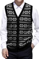 Thumbnail principal de PCEAIIH Men's Knit V‑Neck Sweater Vest with Buttons 🧥