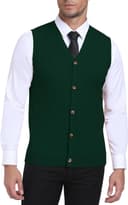 Thumbnail 1 de PCEAIIH Men's Knit V‑Neck Sweater Vest with Buttons 🧥