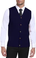 Thumbnail 3 de PCEAIIH Men's Knit V‑Neck Sweater Vest with Buttons 🧥