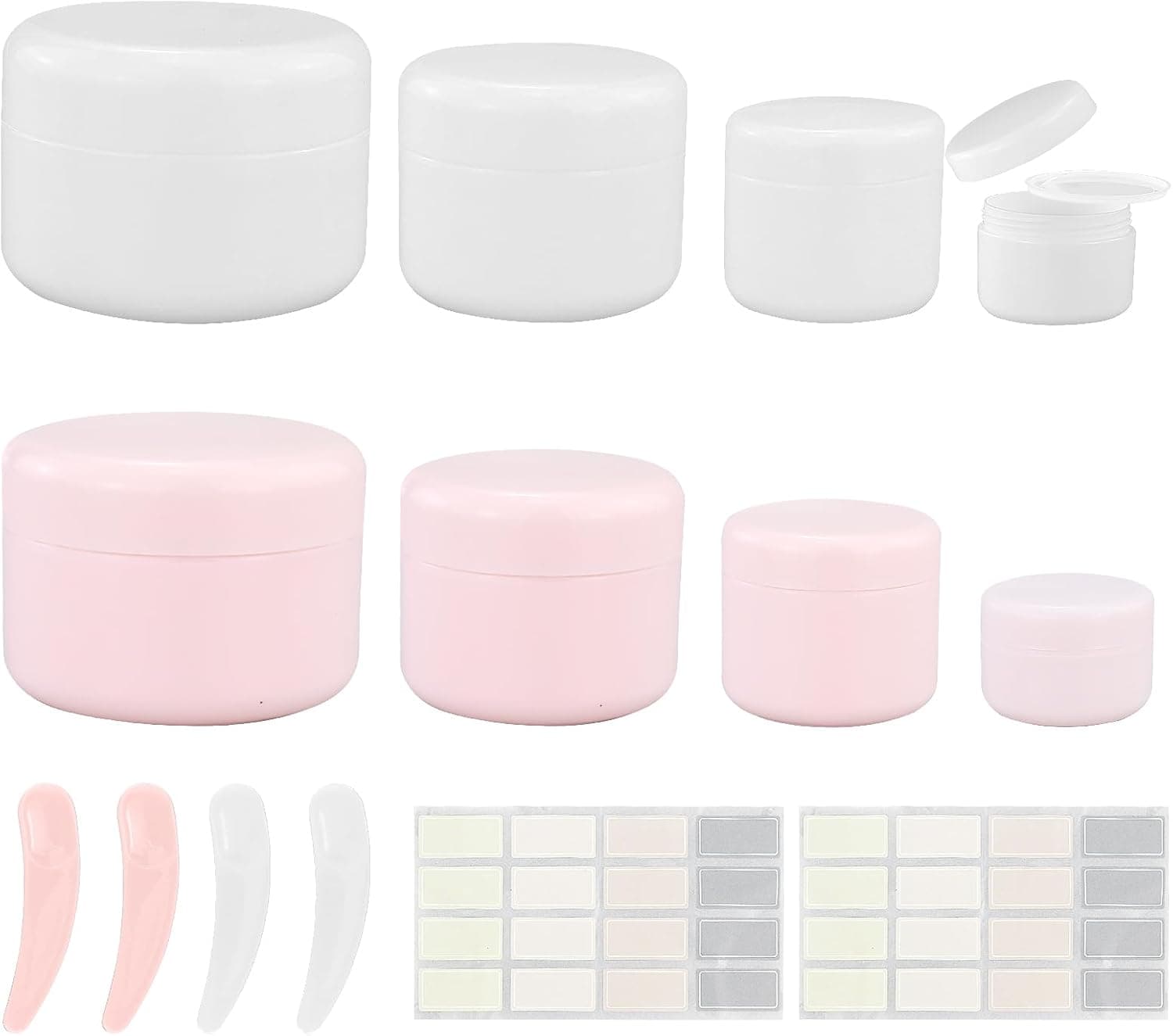 8 Pcs Cosmetic Sample Jars 10ml with spatulas 🧴