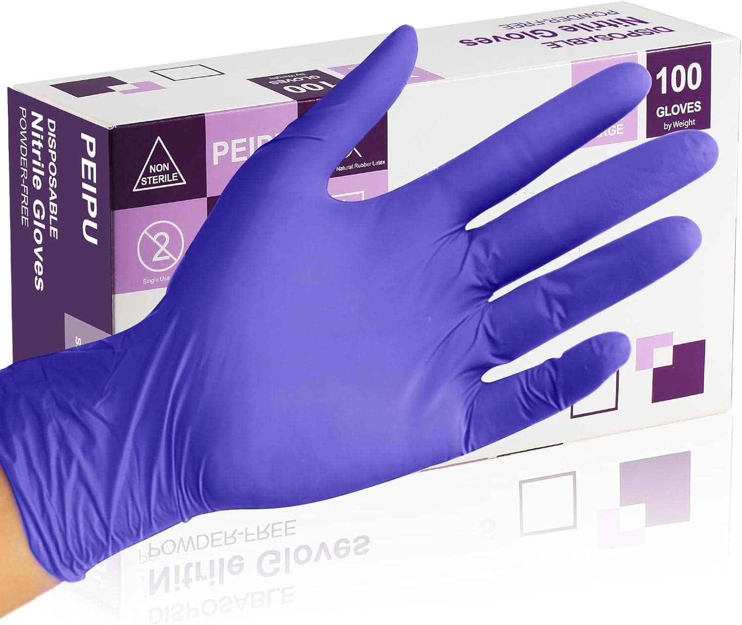 PEIPU Nitrile Gloves 100-count disposable gloves 🧤