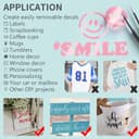 Thumbnail 3 de Permanent Vinyl 12" x 4ft Pink roll for Cricut 📦