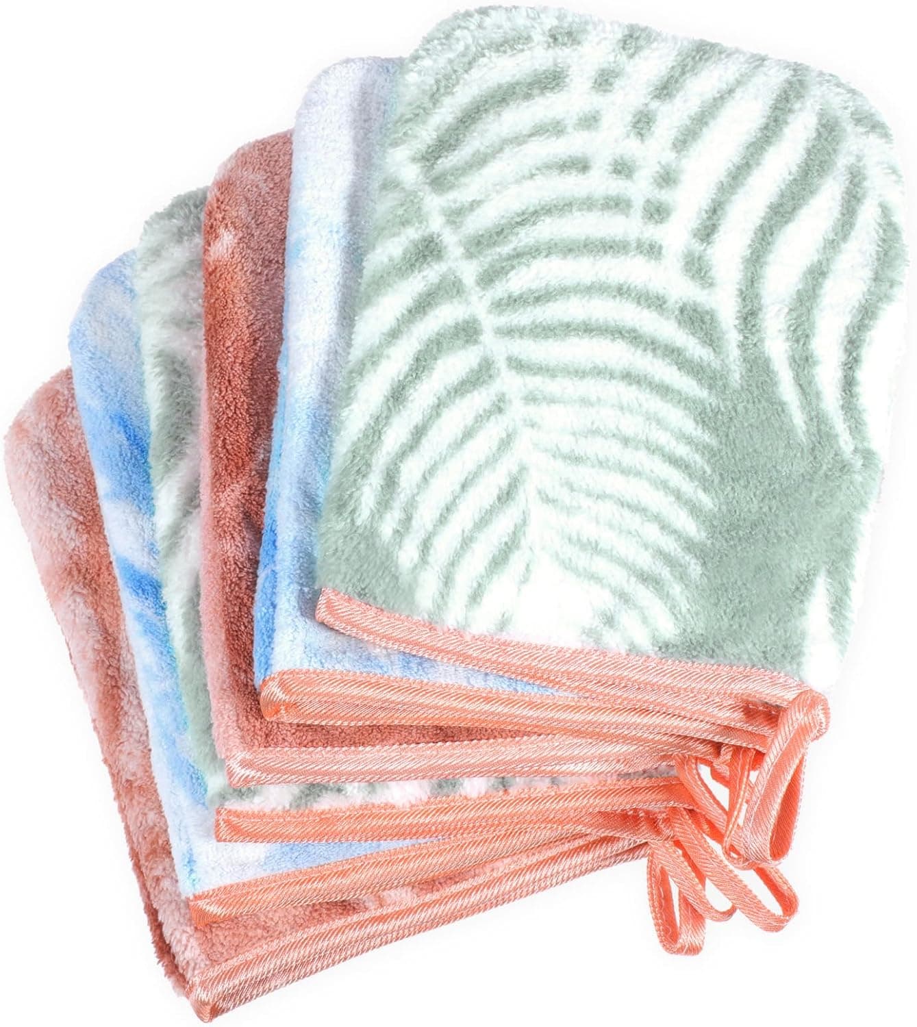 PHOGARY 6 Pack Face Cloth Wash Mitt 21x15cm 🧼