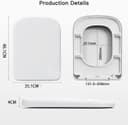 Thumbnail 2 de Pipishell Square Toilet Seat 35.1×46.1 cm 🚽