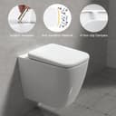 Thumbnail 6 de Pipishell Square Toilet Seat 35.1×46.1 cm 🚽