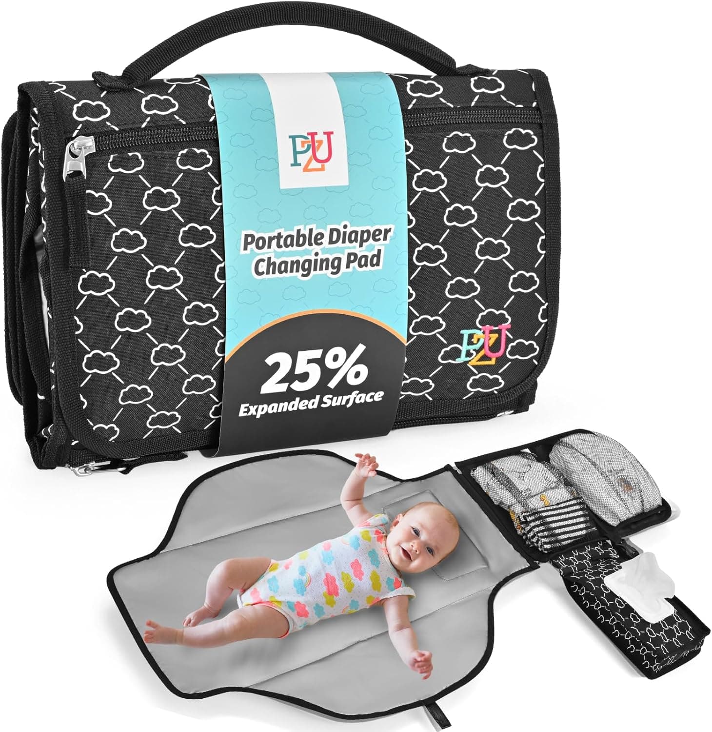 Portable Baby Changing Mat with Wipe-Pocket 1️⃣🍼