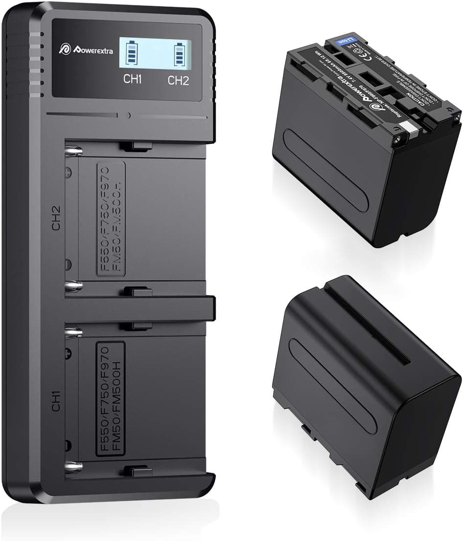 Powerextra NP-F970 8800mAh Battery Pack and Charger 🔋