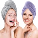 Thumbnail principal de Poyday Microfibre Hair Towel Wrap 2-pack 🧖♀️