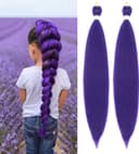 Thumbnail principal de Pre-stretched 26-inch Purple Braiding Hair 2 packs 💇♀️