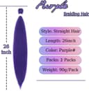 Thumbnail 1 de Pre-stretched 26-inch Purple Braiding Hair 2 packs 💇♀️