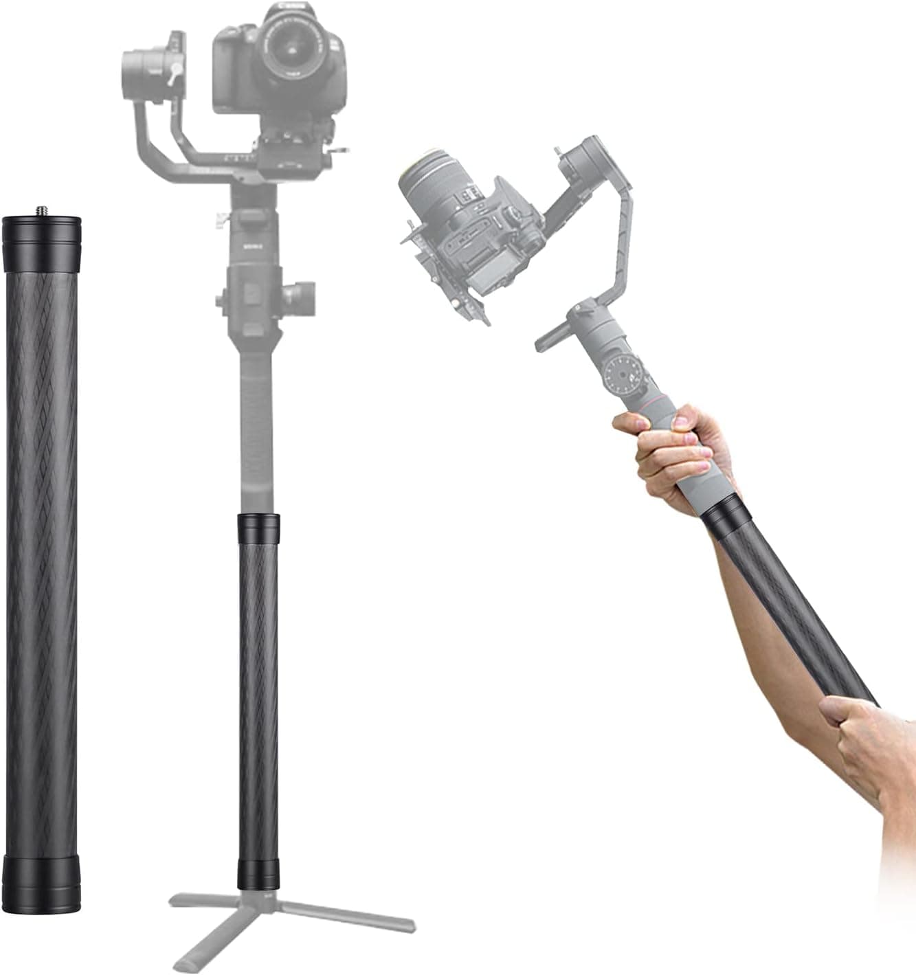 PULUZ 35cm carbon fibre extension pole for gimbal 📷