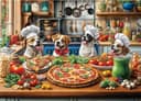 Thumbnail principal de Puzzles 1000 Pieces Dogs' Pizza Meal jigsaw puzzle 📦
