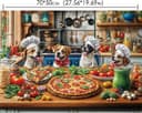 Thumbnail 1 de Puzzles 1000 Pieces Dogs' Pizza Meal jigsaw puzzle 📦