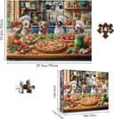 Thumbnail 2 de Puzzles 1000 Pieces Dogs' Pizza Meal jigsaw puzzle 📦
