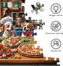 Thumbnail 4 de Puzzles 1000 Pieces Dogs' Pizza Meal jigsaw puzzle 📦