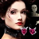 Thumbnail 2 de Qings Small Ghost Devil Sterling Silver 925 Earrings 🎧