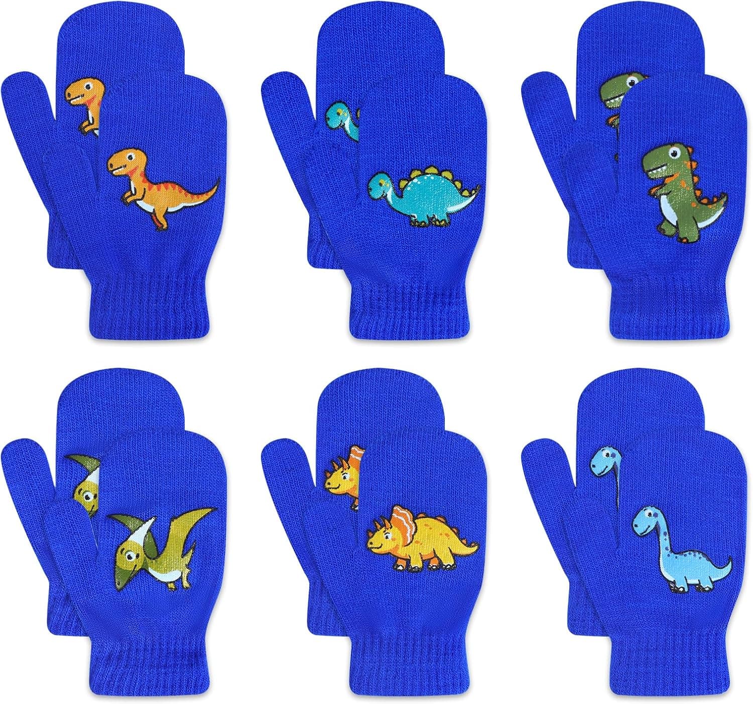 QKURT Toddler Knitted Mittens 6 pairs 🧤